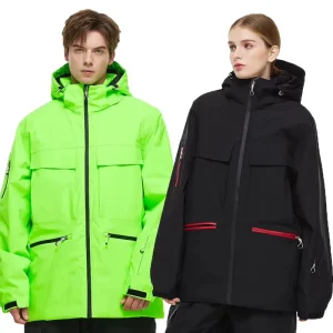 Men’s and Women’s Ski Jackets Hoodie Snowboarding Ski Coats Unisex Winter Outdoor Windproof Waterproof Warm Skiing Snow Jackets