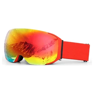 Mirrored Anti-Fog Magnetic UV400 Snow Skiing Goggles Double-Layer All Black