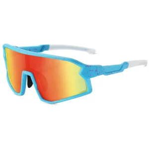 Model 77926 Kids Flat-Top Sports Shield Mirror Polarized Sunglasses