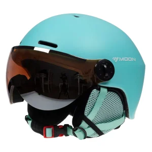 Moon CE ASTM Certified Ultralight In Mould Ski Helmet Goggles Outdoor Sport Googles for Kids and Adults for Winter