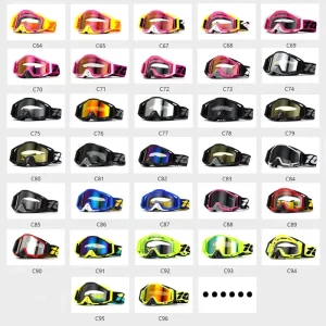Motorcycle Cross-Country Ski Goggles with Wind, Sand, Anti-Fog and UV Protection
