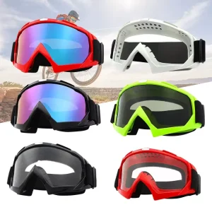 Motorcycle Dirt Bike ATV Motocross Goggles Lightweight Wide-Vision Safety Glasses