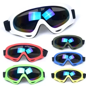 Motorcycle Goggles Windproof ATV Dirt Bike Ski Snow Motocross PC Lens Anti Fog Anti Scratch UV Protection for Adults