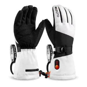 Motorcycle Heated Ski Gloves 3 Gear Control 40~60 Degrees Winter Waterproof Breathable Lithium Battery Full