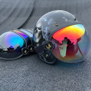 Motorcycle Helmet Visor and Goggles Lens for Motocross and Retro Helmets