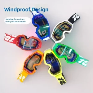 Motorcycle Off-Road Rally Ski Goggles Half-Frame Anti-Fog Windproof Unisex Helmet Goggles