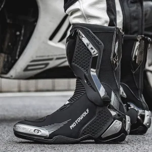 Motowolf Hard shell Ankle protection Racing Motorcycle Riding Boots