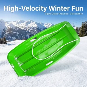 Nestable Double Rider Durable Toboggan Snow Sled Board 3 Pack for Kids & Toddler Sledding Fun