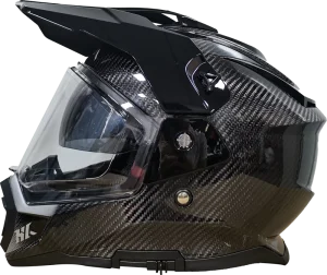 New High Quality Carbon Fiberglass Motorcycle Cross Helmets Motocross Helmet Double Visors Removable Liner Riding Helmet