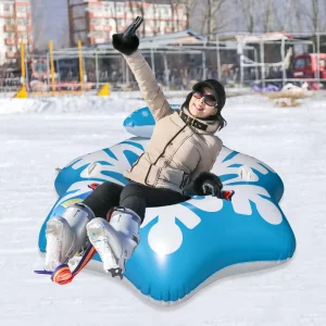 New In stock Inflatable Snowflake Snow Tube Adult Ski Seat Tube thickened Cold resistant PVC Towable Tube