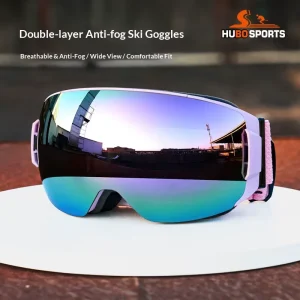 New Lightweight Winter Sports Ski Goggles Spherical Lens Wide Field View High Definition Anti Fog Scratch Resistant UV Proof
