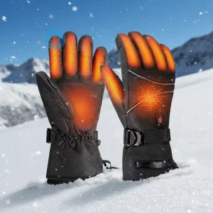 New Model Southern Hemisp Black Heated Gloves KDS 71168 Windproof Fleece Lined for Ski Cycling Cold Weather Waterproof Ski Gloves