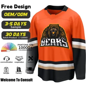 New OEM Customized Tackle Twill Embroidered Hockey Jerseys Team Sublimation Hockey Uniform Fast Turnaround Hockey Wear