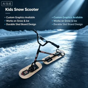 New Thickened Iron Freestyle Ski Double Board Adult Durable Sled Board