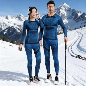 New Winter High quality Ski Snow Wear Energy enhancing Sports Quick dry Breathable Skinny Clothing Windproof Warm Sweat wicking