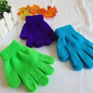 New Winter Warm Gloves For Men Women Students Solid Color Knitted Mittens Outdoor Sports Cycling Skiing Warmer Gloves