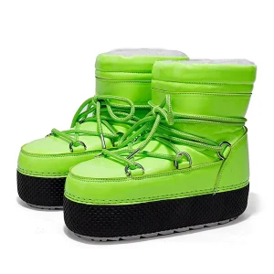 Nine Colors Snowflake Custom Parent Child Space Boots Travel Skiing Mid Top Waterproof Lightweight Non Slip Warm Winter