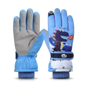 Non-Slip Ski Gloves for Boys and Girls, Skiing and Snowboarding