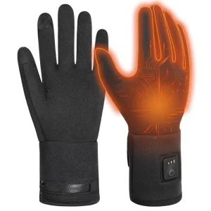 Non Slip Touch Screen Coldproof Gloves Winter Thin Rechargeable Battery Heated Gloves for Motorcycle Riding