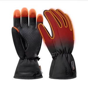 OEM Battery Heated Ski Gloves Waterproof Touchscreen Fingertips Warm Motorcycle Glove Liner
