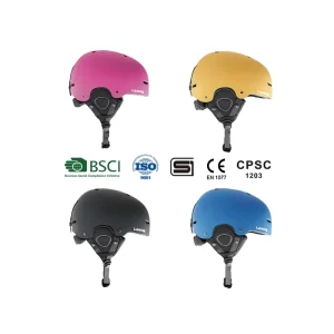 OEM CE EN1077 Ice Ski Helmet for Adults Kids Snowboarding Helmet With PC Shell and EPS Foam Safety Snow Helmet