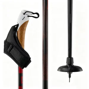 OEM Carbon Fiber Ski Poles Ultralight Lightweight Nordic Alpine Pole Custom Logo Cork Handle For Professional Player