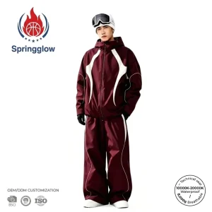 OEM Custom Logo Men’s Ski Suit Set Waterproof Insulated Windproof Ski Jumpsuit Alpine Ski & Snow Wear Snow Suit