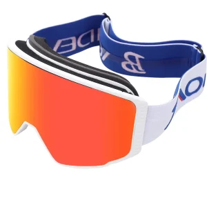 OEM Double Layer UV Protection Anti Fog Magnetic Adjustable Strap Fashionable Cylindrical Lens Ski Goggles for Outdoor Sports