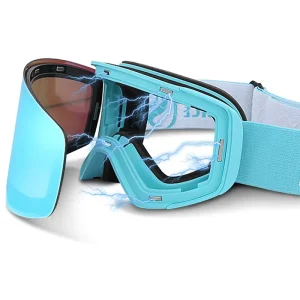 OEM ODM Custom Snowboarding Goggles Magnetic Frame Anti Fog Dual Lens Ski Glasses