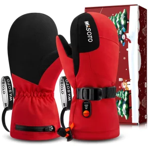 OEM Rechargeable Waterproof Heated Touchscreen Gloves for Kids’ Snowboarding