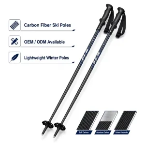 OEM Ski Pole Series Carbon Fiber Aluminum Carbon Snow Poles Factory
