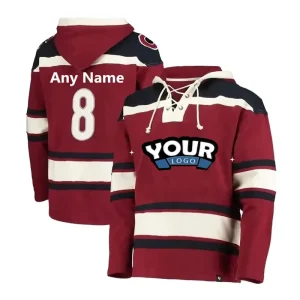 OEM Sublimated Hockey Jerseys 100% Polyester Sports Jersey Team Uniforms Ice Hockey Hoodies With Lace Sportswear