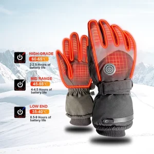 OEM Top Quality Rechargeable Heated Gloves Powered Climbing Waterproof Sports Ski Unisex Smart Heating Ski Gloves