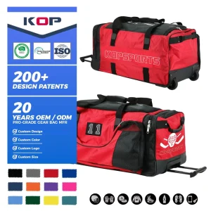 OEM Water-Resistant Heavy Duty Roller Ice Hockey Equipment Bag with Wheels and Trolley