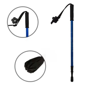 Outdoor Aluminum Anti-Shock Hiking Sticks Trekking Poles 3 Section Telescopic Carbon Fiber Ski Pole For Walking