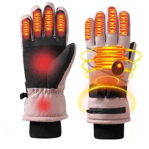 Outdoor Electric USB Rechargeable Snowboarding Winter Men’s Women Waterproof Ski Heated Gloves