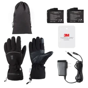 Outdoor Motorcycle Gloves Waterproof Heated Rechargeable Battery Powered for Winter