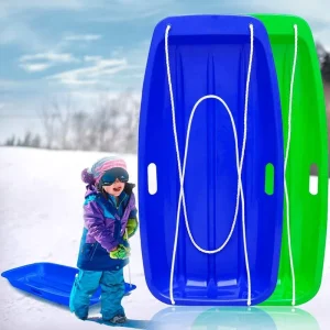 Outdoor PE Plastic Snow Sled for Kids and Adults, Winter Skiing and Sand Sliding