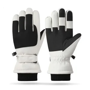 Outdoor Sports Gloves Winter Fleece Men and Women Thickened Windproof and Water resistant Warm and Windproof Ski Gloves