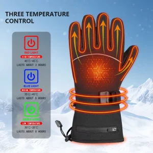Outdoor Wind protection USB Heated Motorcycle Gloves Battery Heated Ski Gloves Rechargeable