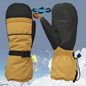 Outdoor Winter Unisex Ski Mitten Quick Dry Warm Thermal Touchscreen Snowboarding Snow Gloves for Adult Youth Kids