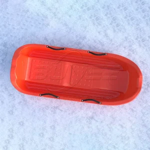 PE Snow Sled for 2 Persons, 200kg Load Capacity, Kids & Adults