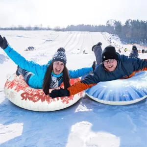 PVC Inflatable Snow Sled and Snow Tube, Thickened, for Skiing