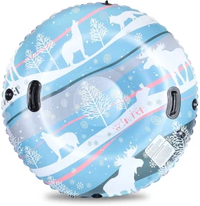 PVC Inflatable Snow Tube 47 Inch Snow Sled for Kids and Adults