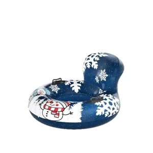 PVC Inflatable Snow Tube Sled with Backrest for Adults & Kids