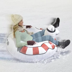 PVC Polar Bear Winter Snow Tube Inflatable Sled for Kids and Adults