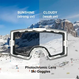 Photochromic Lens Ski Goggles Magnetic Easy Change Lens Anti Fog Anti UV Custom Logo Snow Snowboard Goggles Manufacturers