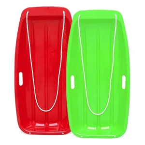 Plastic Snow Toboggan with 2 Handles for Kids and Adults