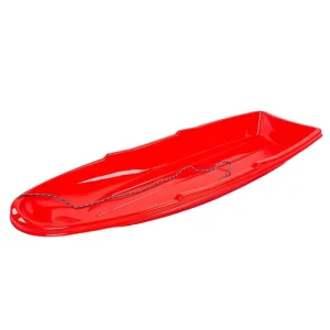 Plastic Winter Downhill Snow Sled 1 Person with Rope and Handles for Adults