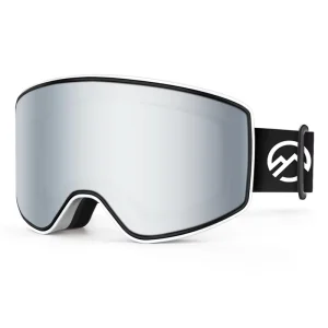 Polarized Cylindrical Snow Glasses Adjustable Strap UV Protection Helmet Compatible Ski Goggles